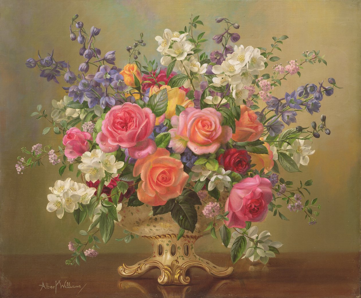 AB297 Um arranjo de flores de junho de Albert Williams