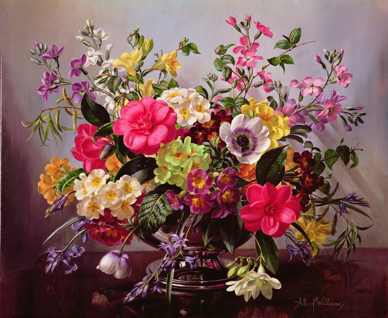 AW/22 Freesias, primerroses e campainhas azuis de Albert Williams