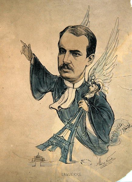 Caricatura de Georges Laguerre, c.1900 (cor litho) de Albert de Korsak