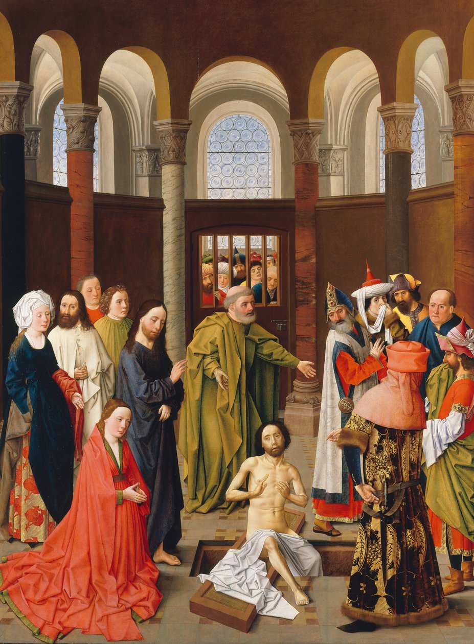 O Levantamento de Lázaro, ca 1455 de Albert van Ouwater