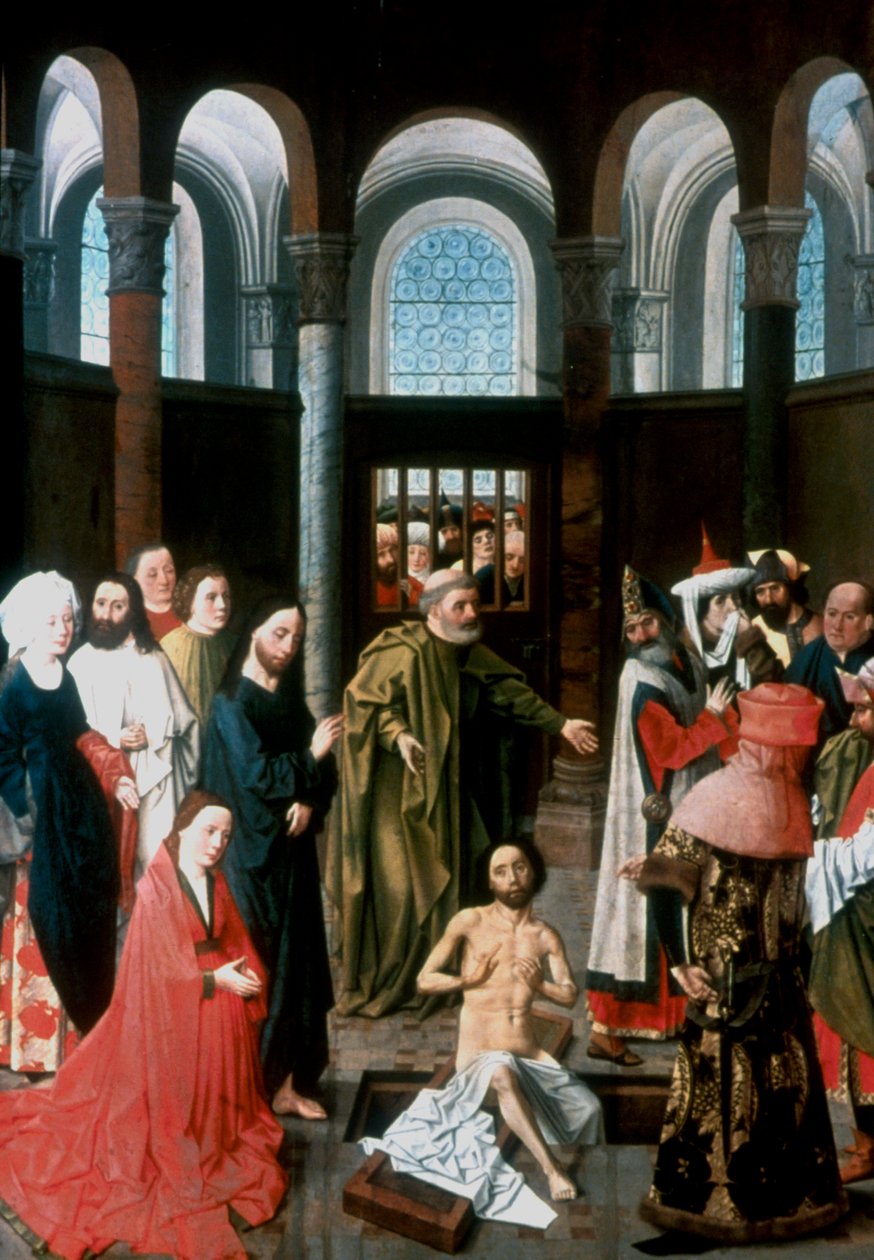 O Levantamento de Lázaro, meados do século XV de Albert van Ouwater