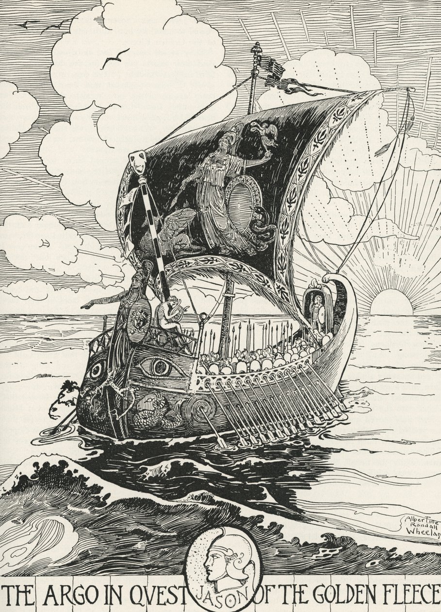 Jasão e os Argonautas no Argo de Albertine Randall Wheelan