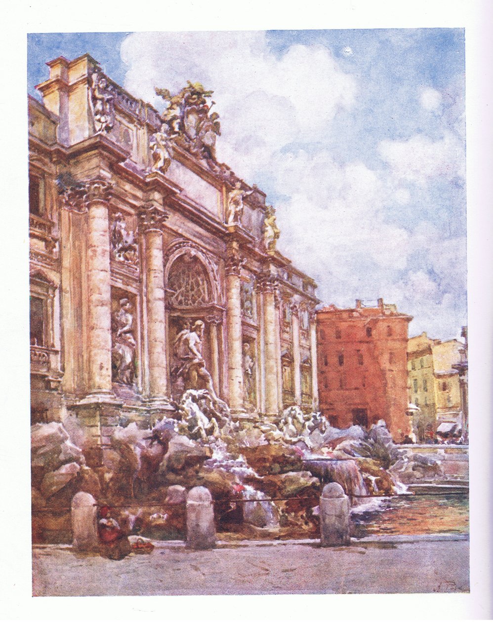 Fonte de Trevi, de Roma publicado por A & C Black Ltd, 1925 de Alberto Pisa