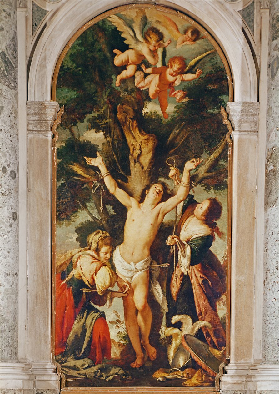O martírio de são Sebastião na capela de Bento XIII de Alberto Sforza