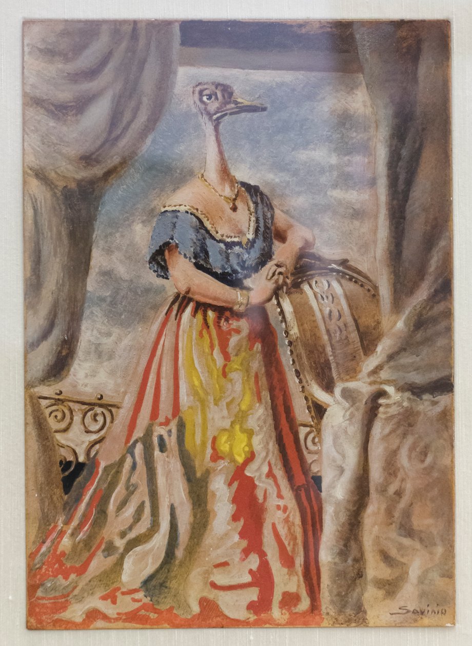 O Papel, c.1930-31 (tempera sobre cartão) de Alberto (1891 1952) Savinio