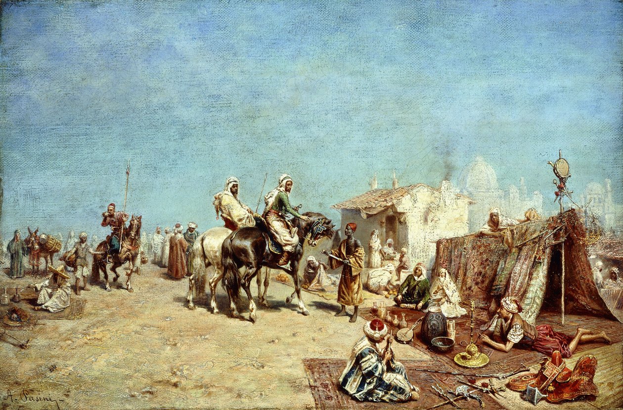Um acampamento árabe, de Alberto Pasini