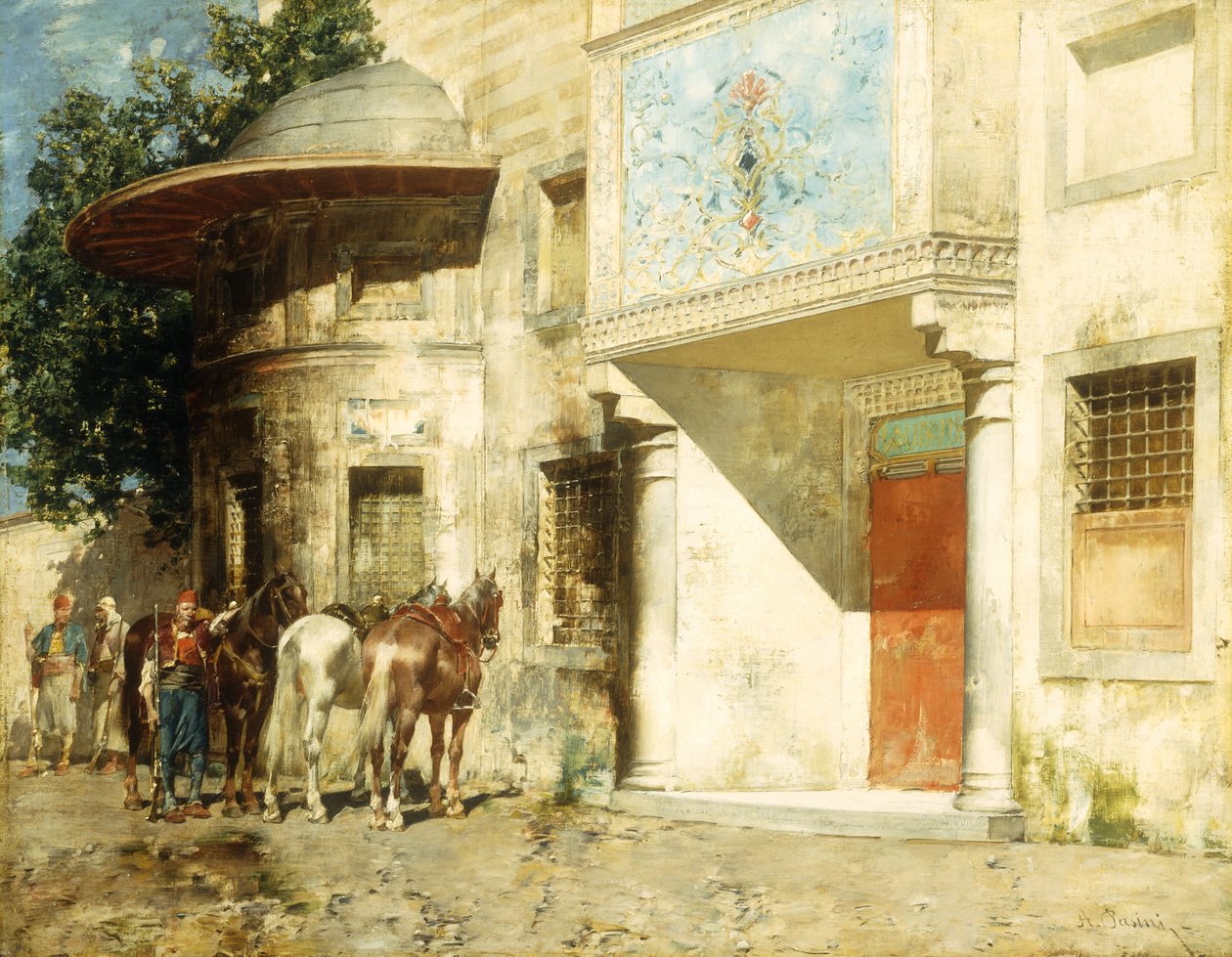 Fora da mesquita, de Alberto Pasini
