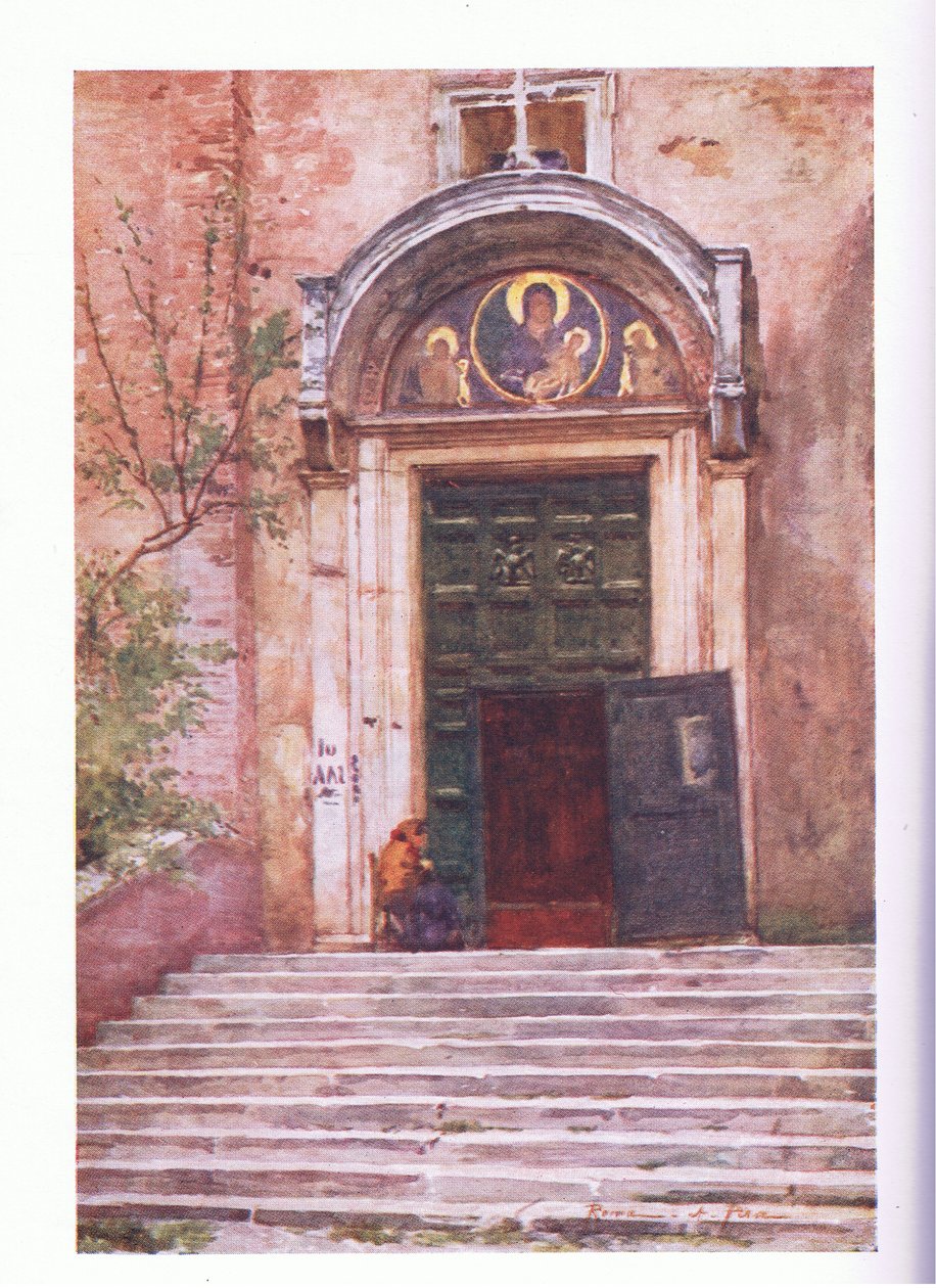 Entrada para Ara Coeli, do Fórum, de Roma, publicada pela A & C Black Ltd, 1925 de Alberto Pisa