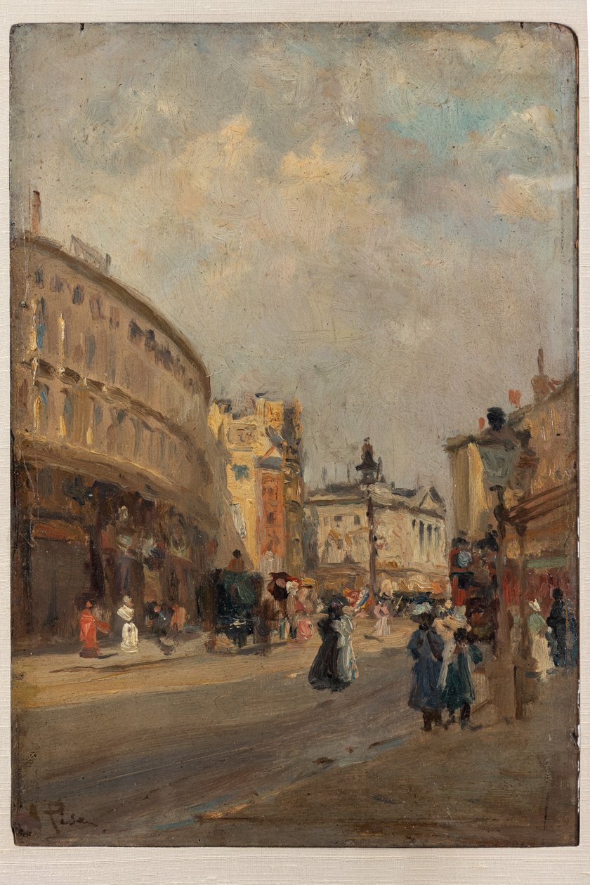 Regent Street (óleo sobre cartão) de Alberto Pisa