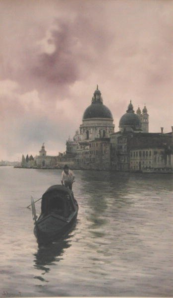 Manhã cedo no Grande Canal, Veneza (aguarela sobre papel) de Alberto Prosdocini or Prosdocimi