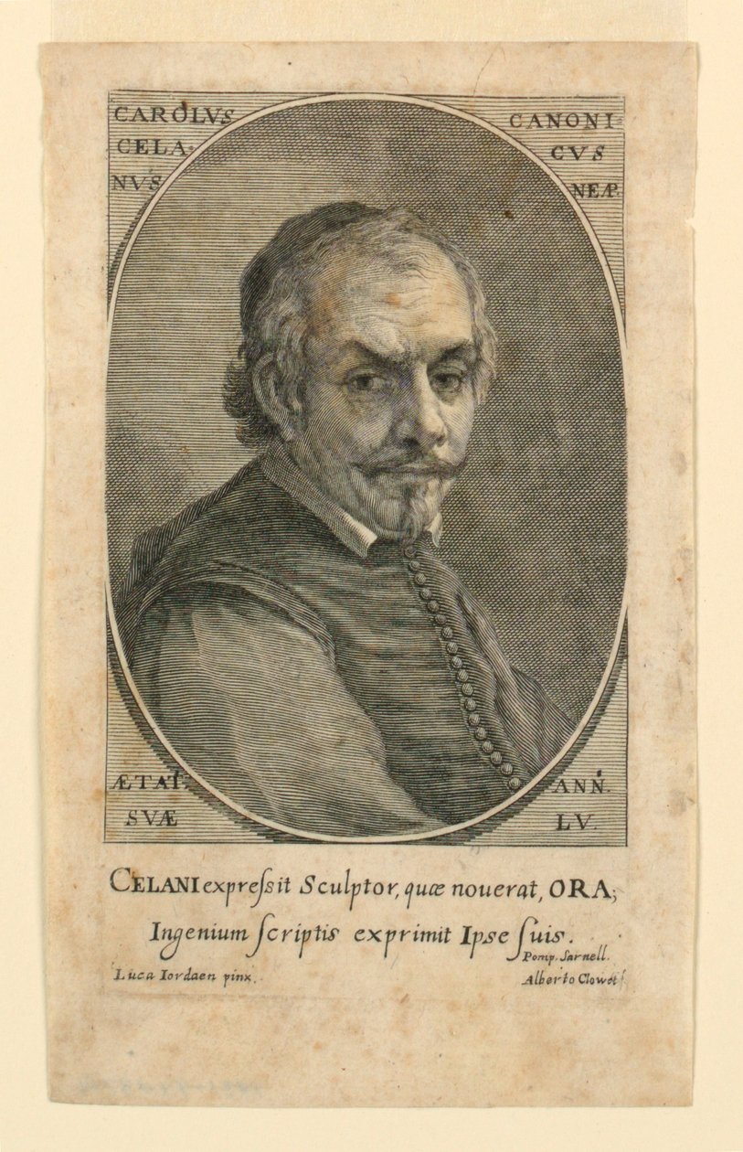Retrato de Charles Celanus (Celani) de Albertus Clouwet