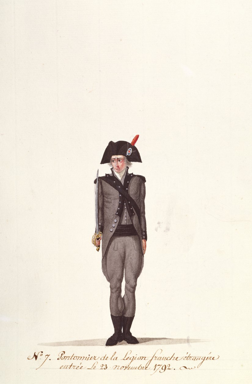 Um Pontoneer da Legião Estrangeira Francesa, de Coppetiers, 23 de novembro de 1792 de Albertus Gregorius