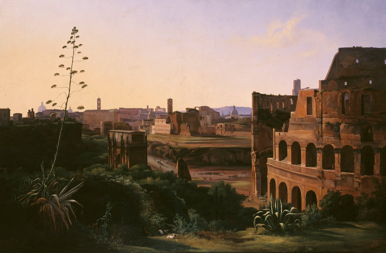 Vista do Coliseu em Roma de Albijn Van den Abeele