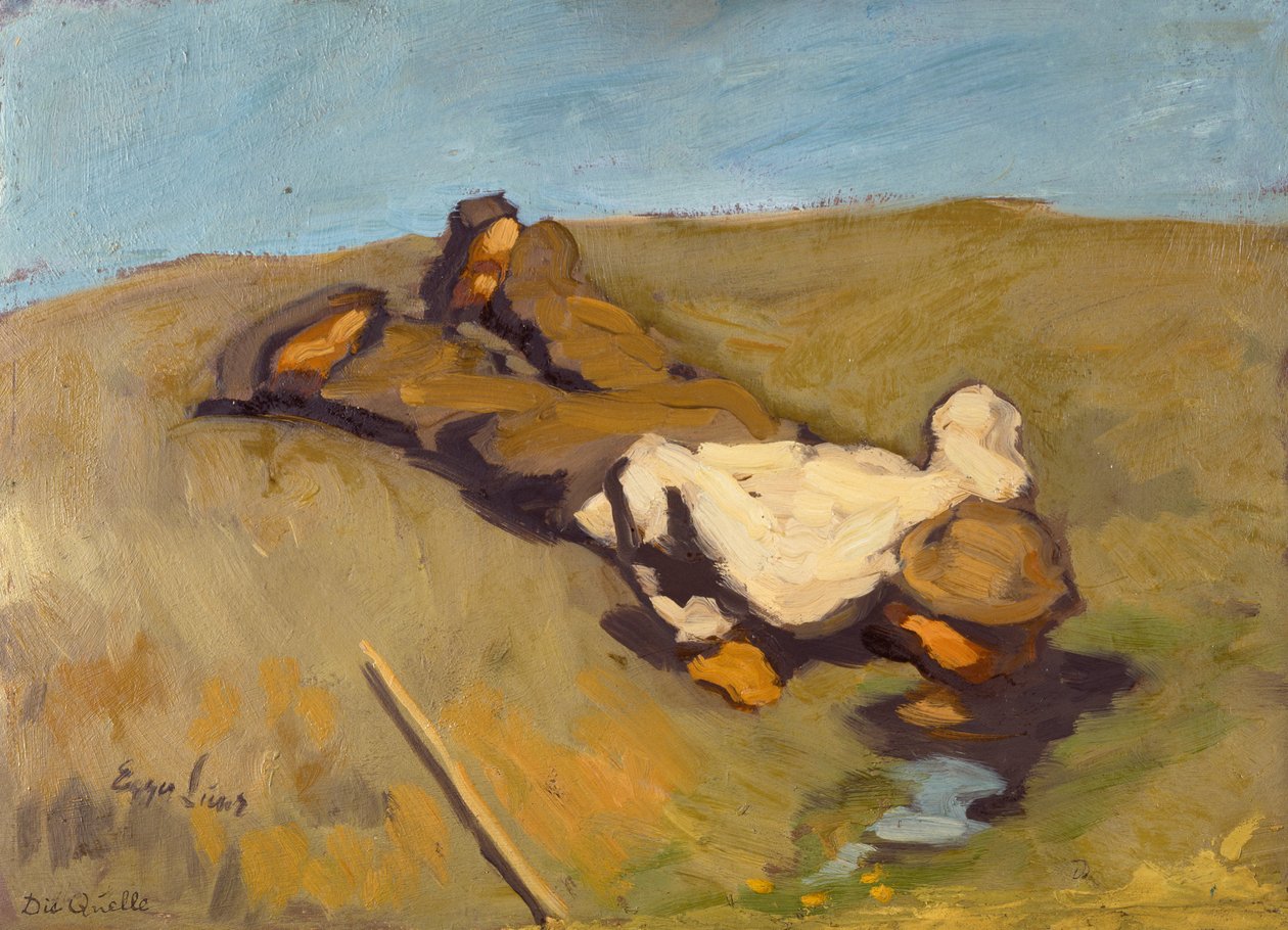 Primavera ou Fonte de Matriz de Albin Egger Lienz