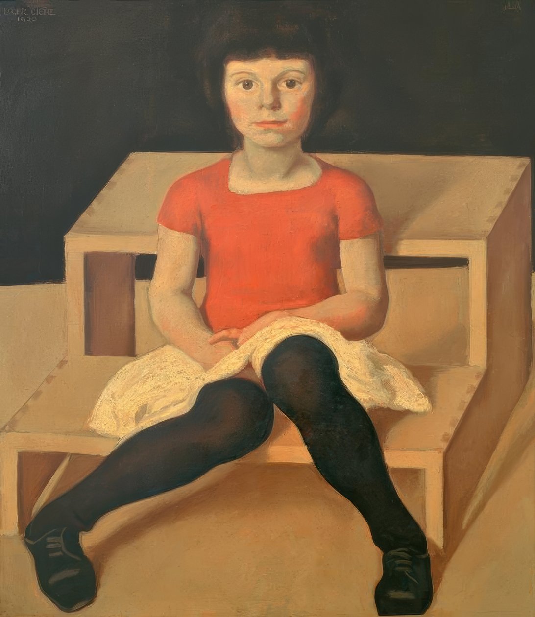 Ila, a filha mais nova do artista de Albin Egger Lienz