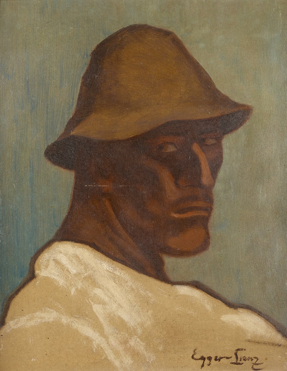 Cabeça de estudo de: Dança da Morte de Albin Egger Lienz