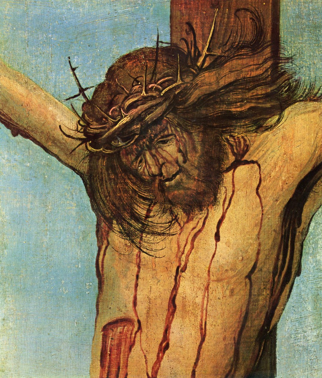 Cristo na cruz com Maria e São João de Albrecht Altdorfer