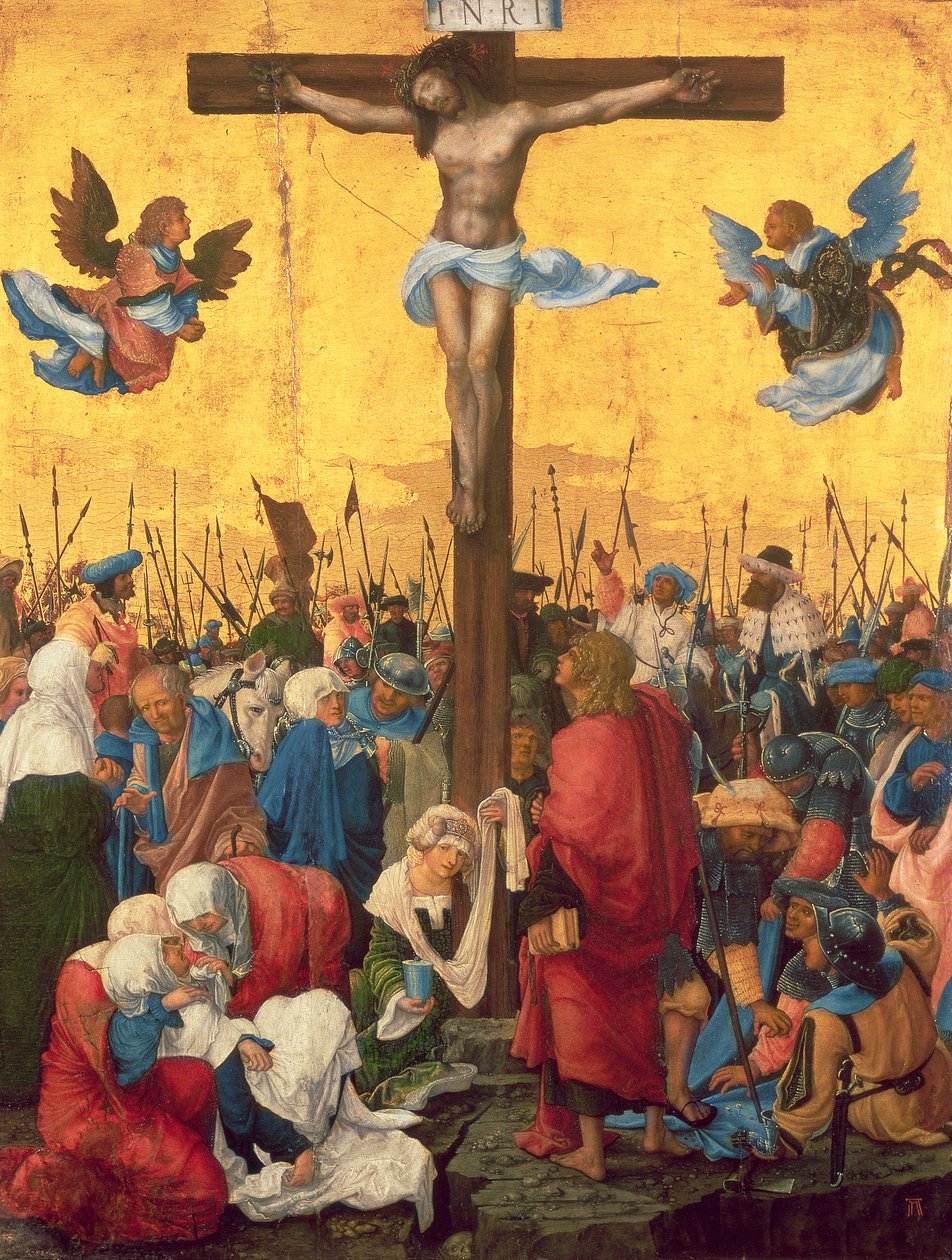 Crucificação, c.1518 (óleo no painel de limo) de Albrecht Altdorfer