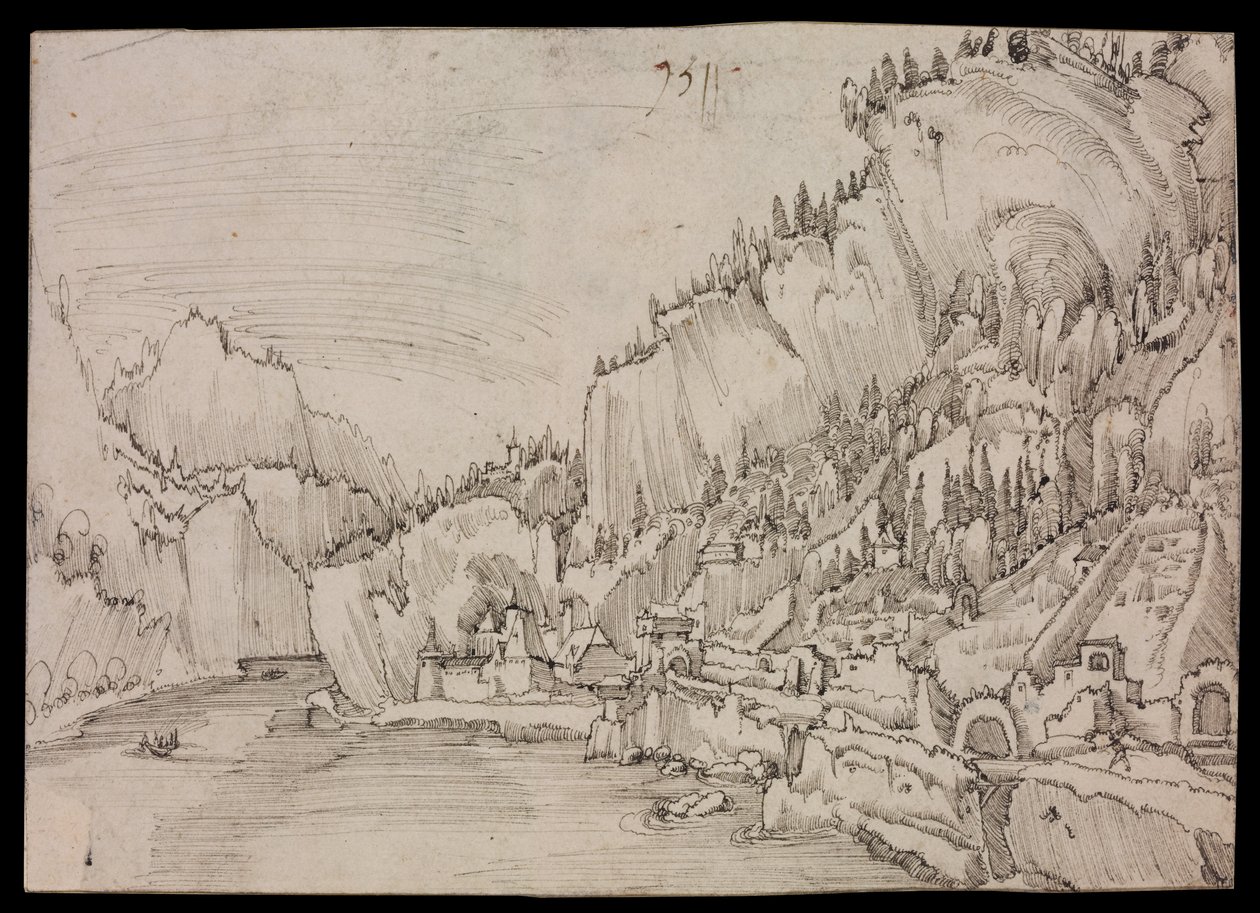 Sarmingstein no Danúbio de Albrecht Altdorfer