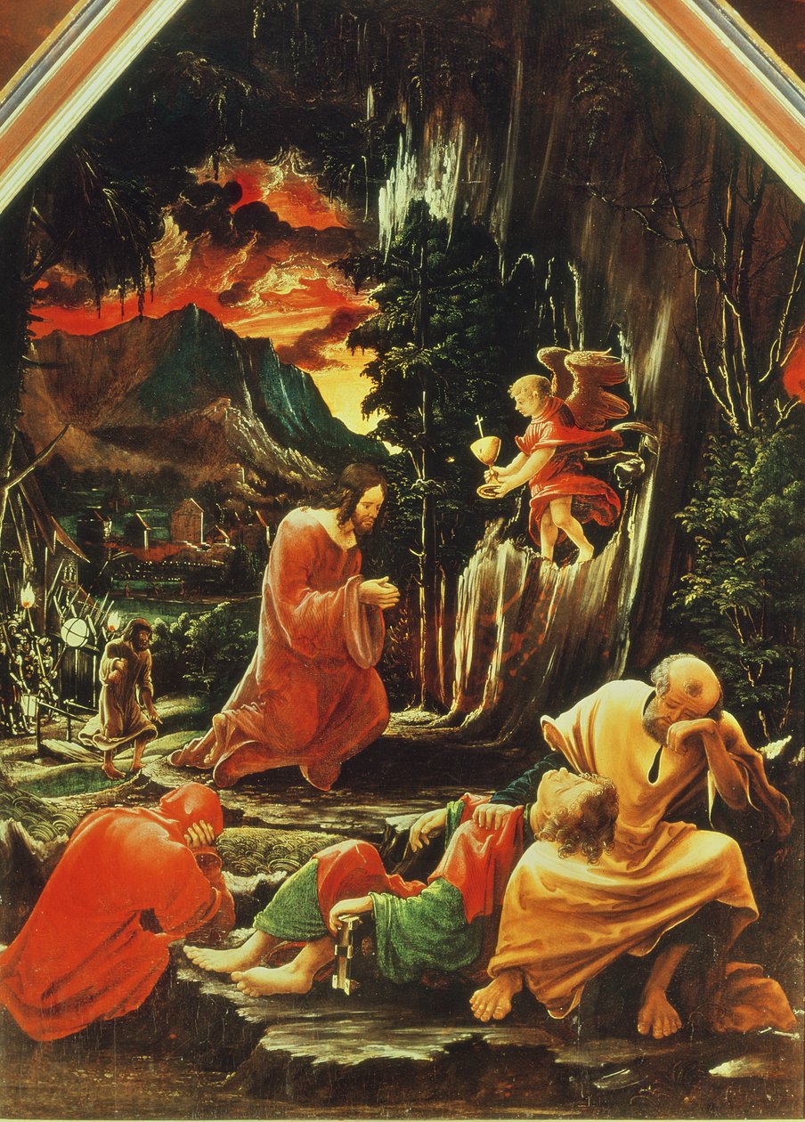 A Agonia no Jardim, do Retábulo de São Floriano, c.1515 de Albrecht Altdorfer