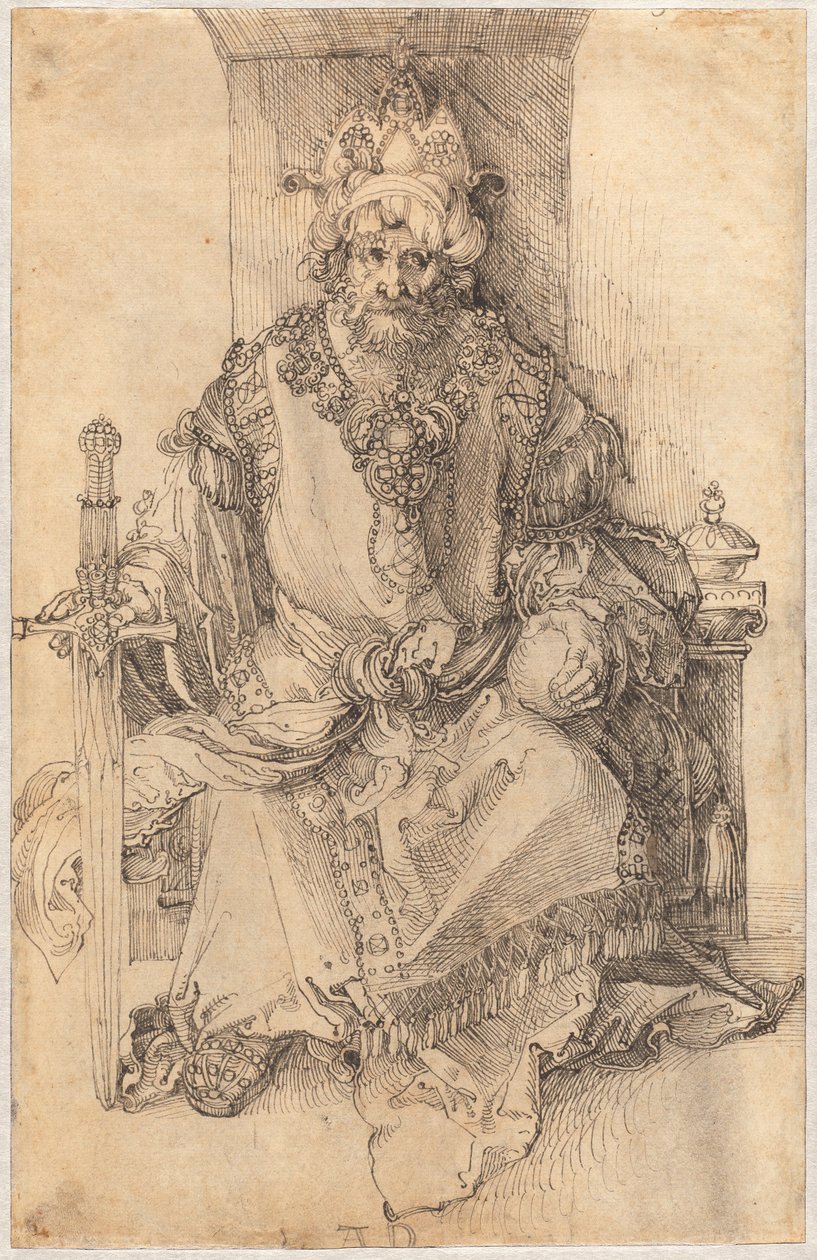 Um governante oriental sentado em seu trono de Albrecht Dürer