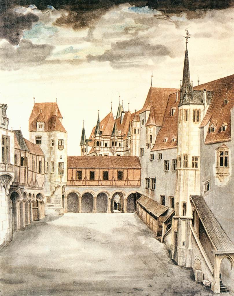 Pátio do antigo castelo em Innsbruck de Albrecht Dürer