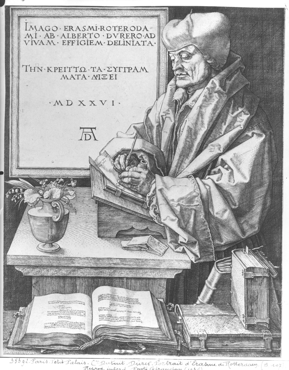 Desiderius Erasmus (1466-1536) de Roterdão, 1526 de Albrecht Dürer