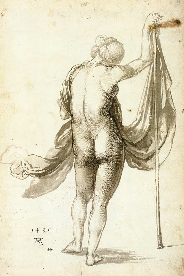 Nu feminino por trás de Albrecht Dürer