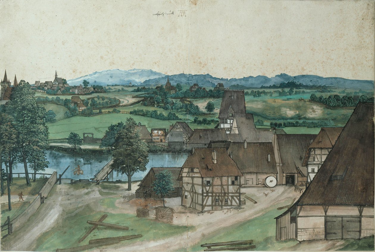 Hallerwiesen an der Pegnitz, fora de Nuremberg de Albrecht Dürer