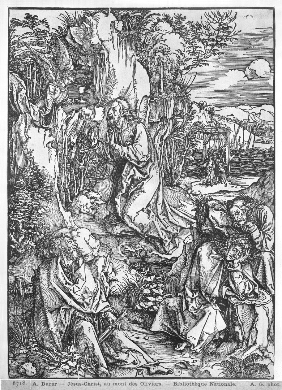 Jesus Cristo no Monte das Oliveiras de Albrecht Dürer