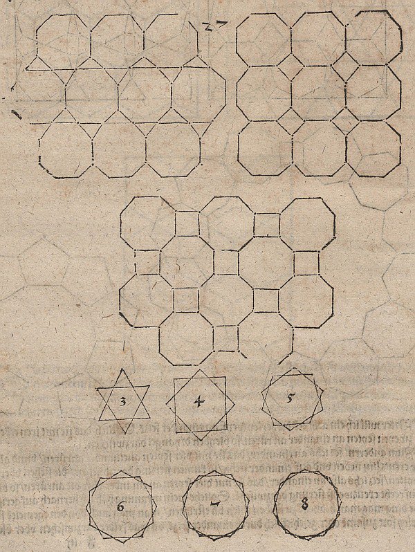 Tilings com quadrados, octógonos e estrelas de Albrecht Dürer