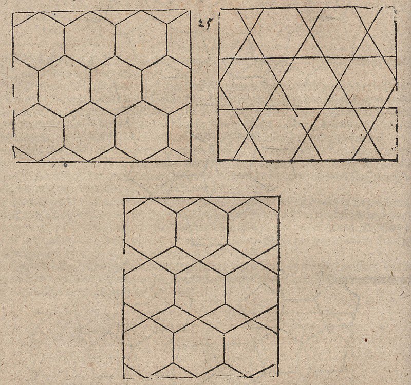 Inclinações com hexágonos regulares de Albrecht Dürer