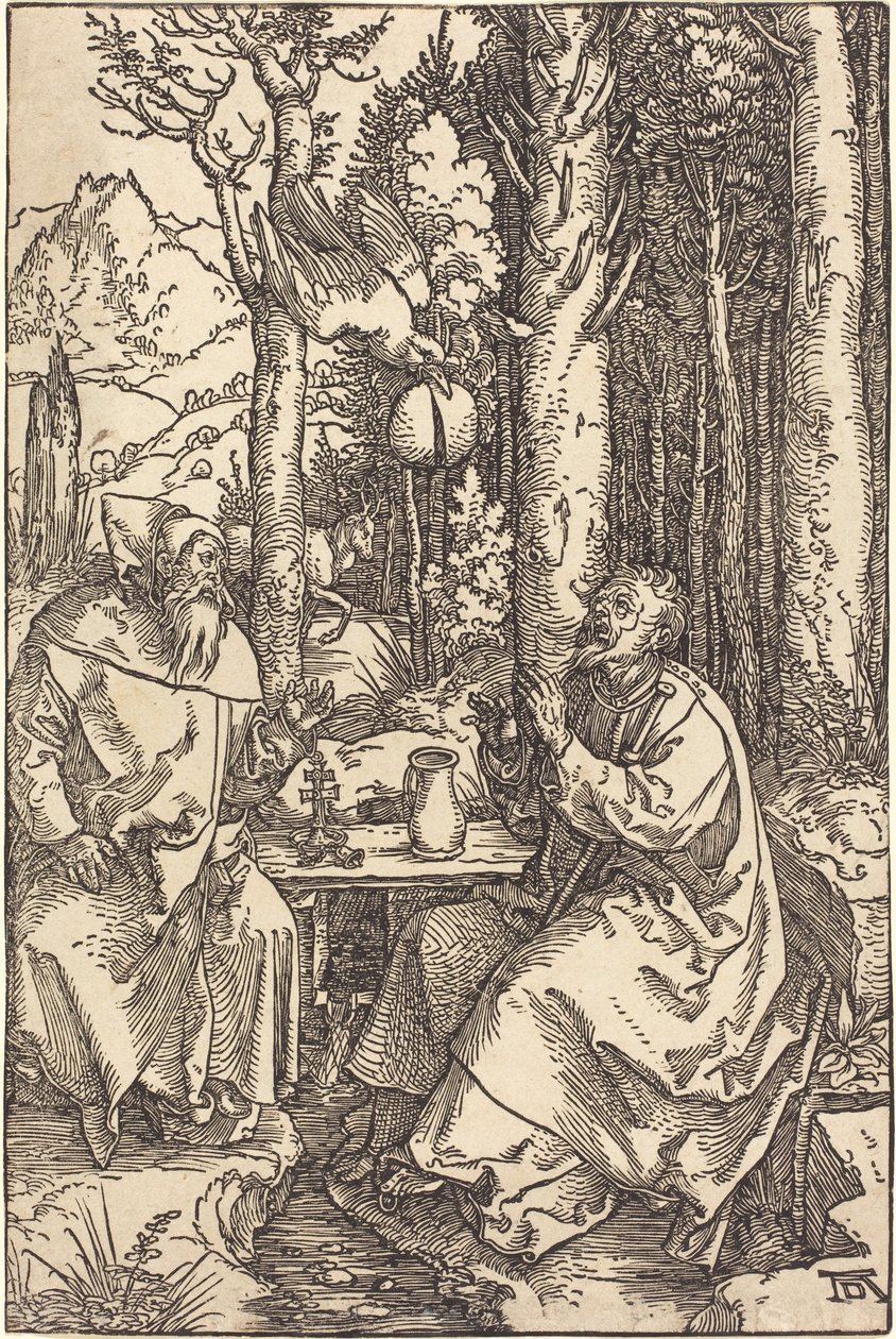 Santo Antônio e São Paulo no Deserto de Albrecht Dürer