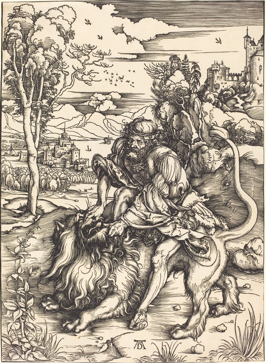 Samson Lutando com o Leão de Albrecht Dürer