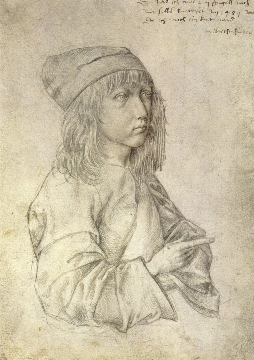 Auto-retrato com a idade de treze anos de Albrecht Dürer