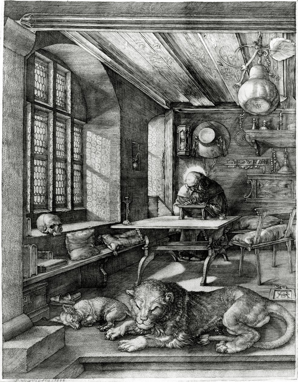 São Jerônimo em seu estudo, 1514 de Albrecht Dürer