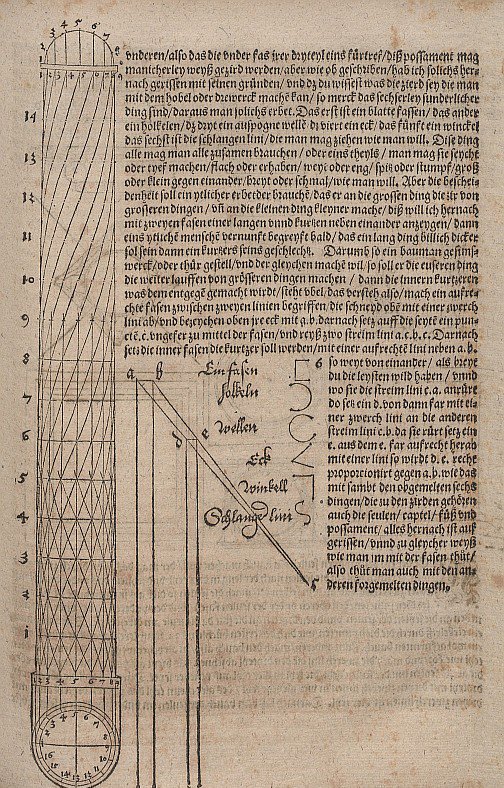 Coluna com decoração espiral de Albrecht Dürer