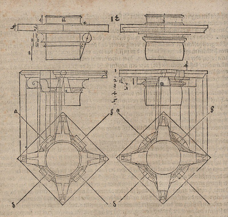 Capitais da coluna de uma coluna em espiral de Albrecht Dürer