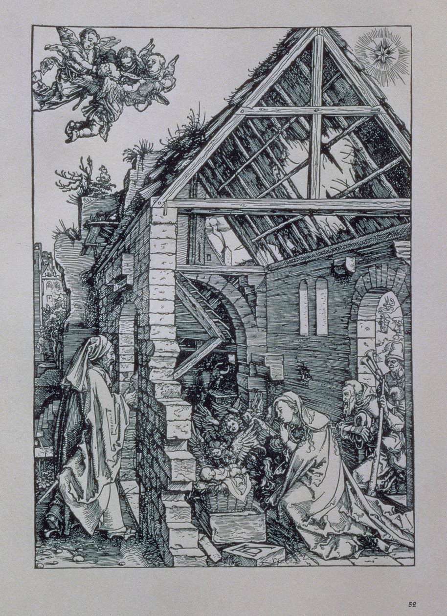 A adoração dos pastores de Albrecht Dürer