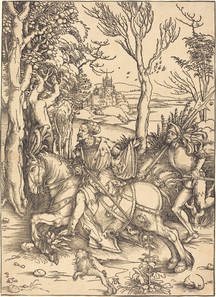 O Cavaleiro a Cavalo e o Lansquenet de Albrecht Dürer