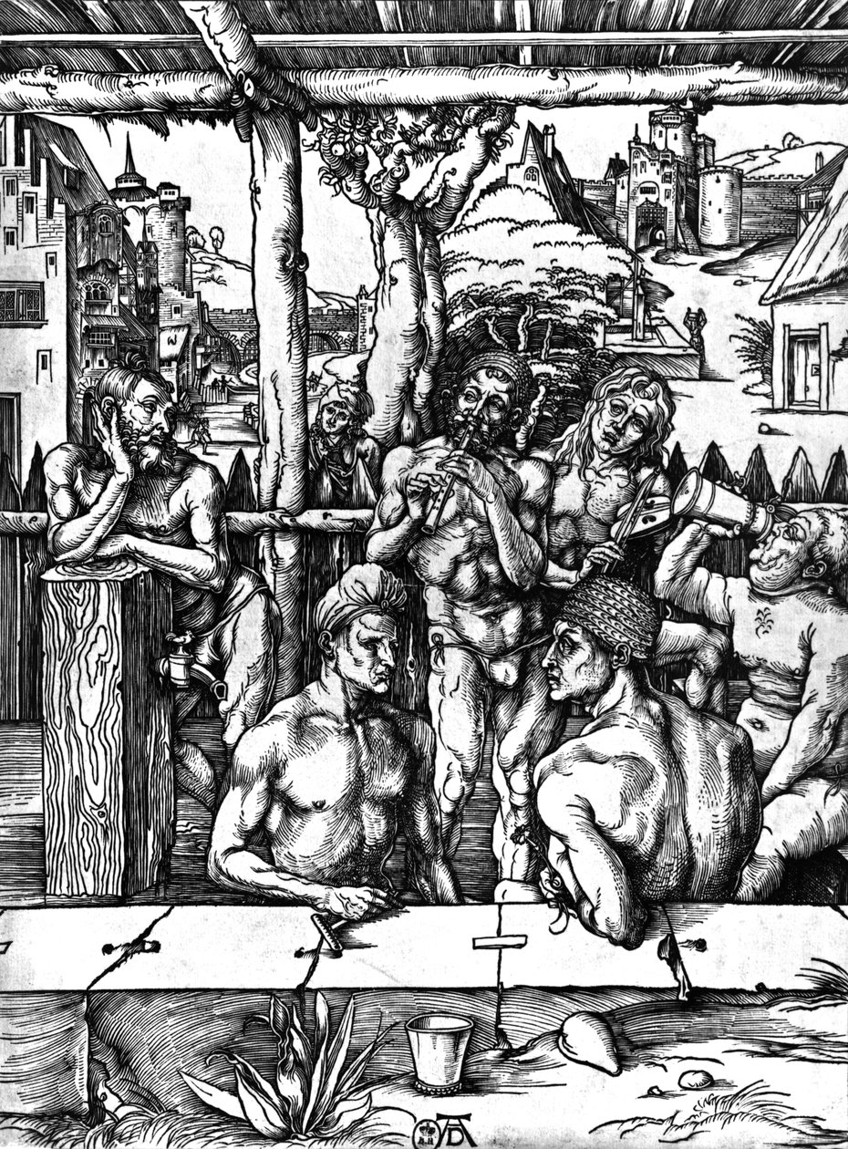 O banho dos homens, c.1498 de Albrecht Dürer