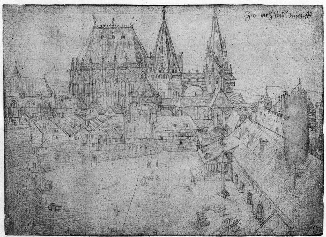 O ministro em Aachen, 1520 (silverpoint no papel) de Albrecht Dürer