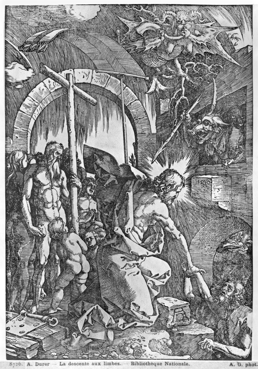 A descida de Cristo ao Limbo, da série "A Grande Paixão", 1510 de Albrecht Dürer