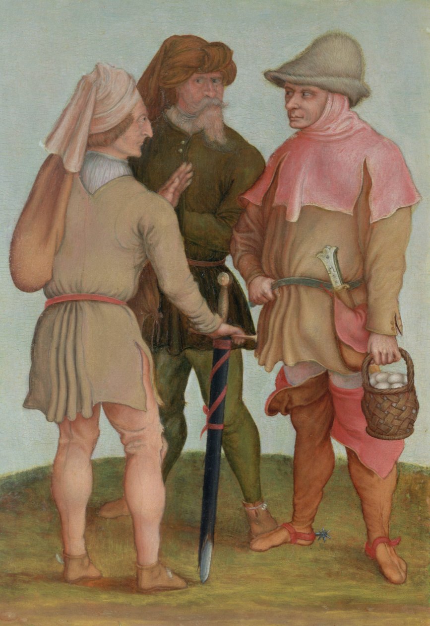 Três camponeses, século XVI ou XVII de Albrecht Dürer