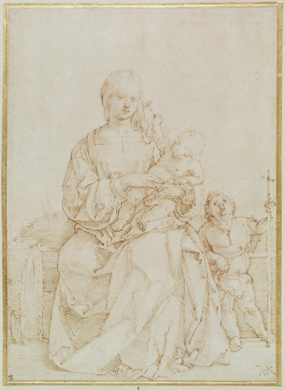 Virgem e criança com criança St John, c.1518 de Albrecht Dürer