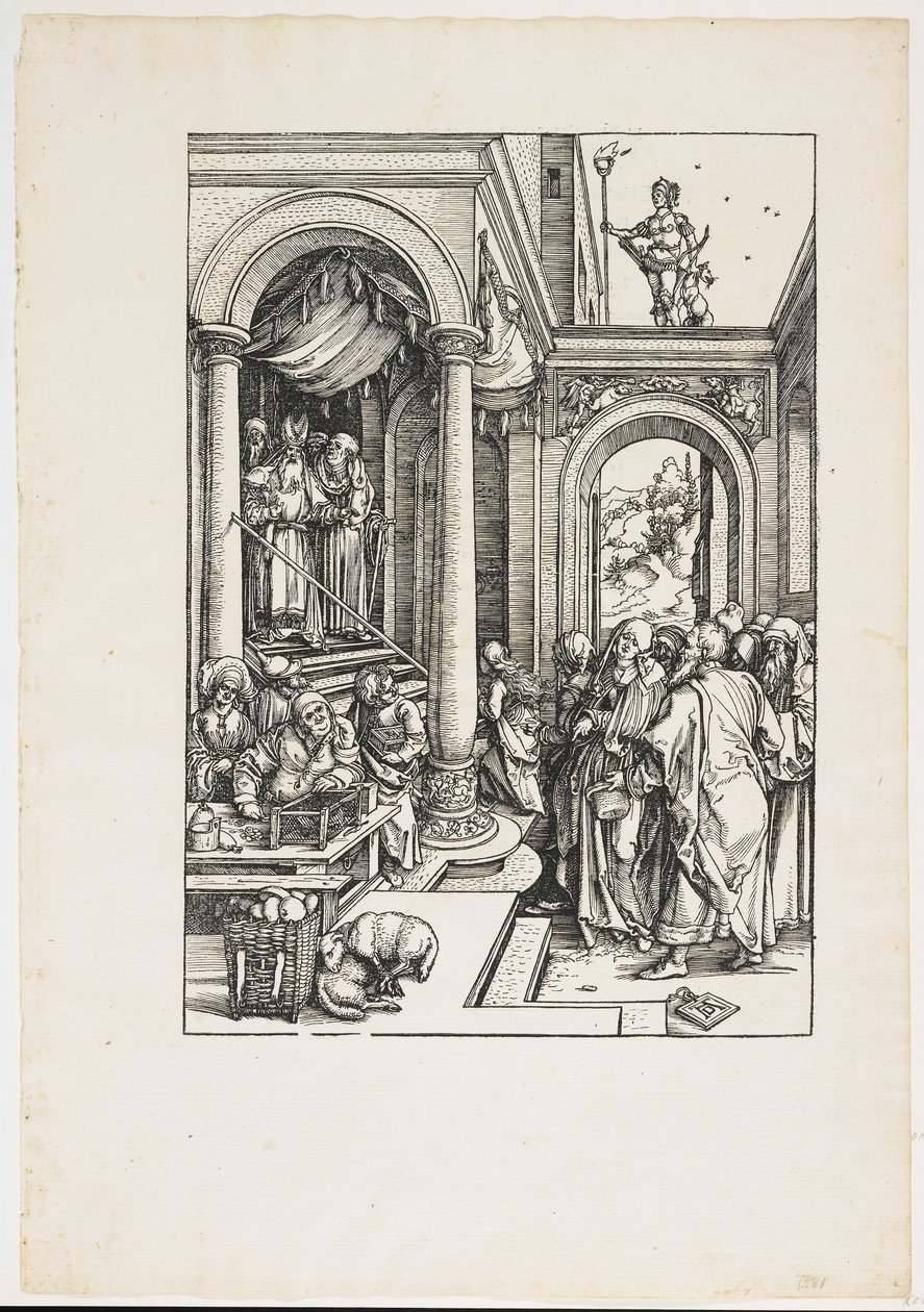 Apresentação da Virgem no Templo, 1504-1505 (1511) de Albrecht Dürer