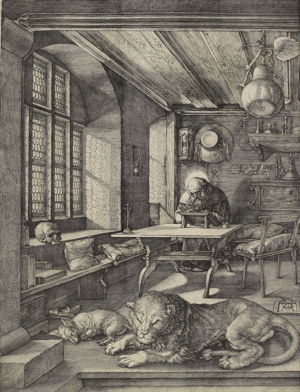 São Jerônimo em seu estudo, 1514 de Albrecht Dürer