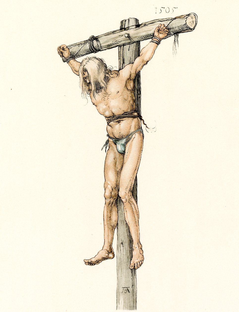 Estudo sobre o ladrão da esquerda de Albrecht Dürer