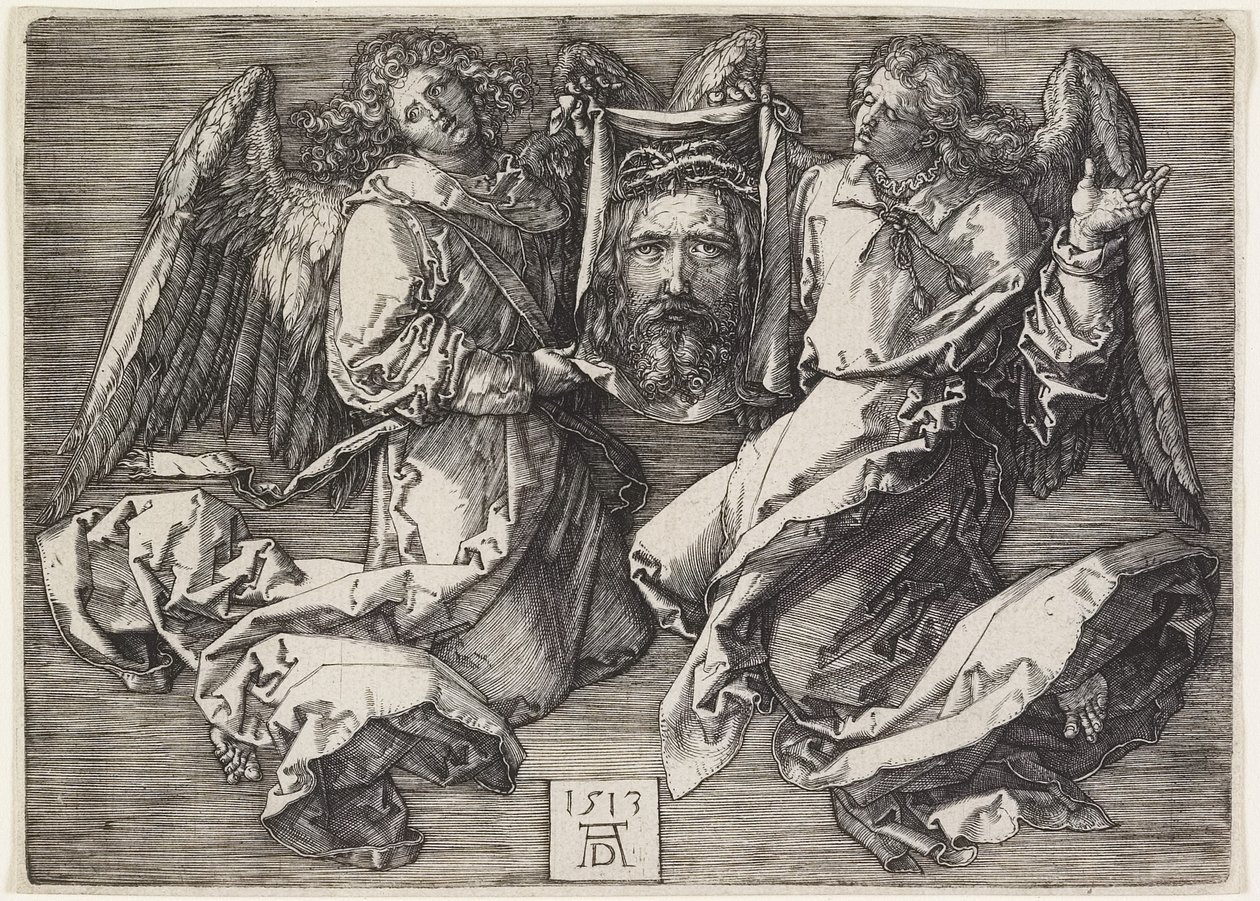 Sudarium exibido por dois anjos, 1513 de Albrecht Dürer