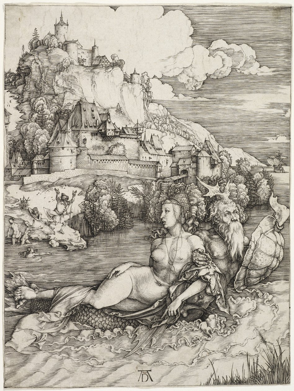 O Monstro do Mar, O Rapto do Amônio 1498 de Albrecht Dürer